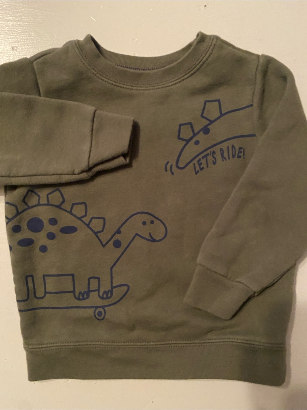 Garanimals  Kids Olive Green Dino Sweatshirt - Let's Ride